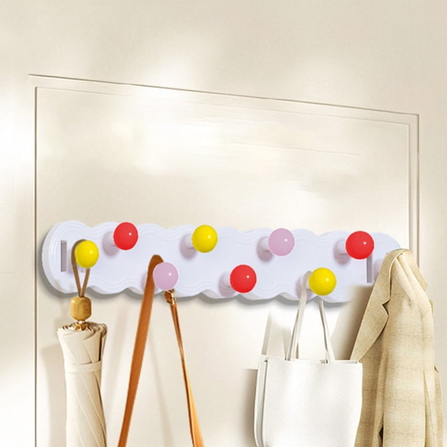 EGNMCR Strong Adhesive Hanging Hook Nine Hooks Suitable For Rental Houses And Kitchens No Installation Required Efficient Adhesion Plastic Paste hook