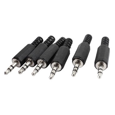 6 Pcs 3.5mm Male Stereo Speaker Audio Jack Adapter Connector for MP3 Headphone