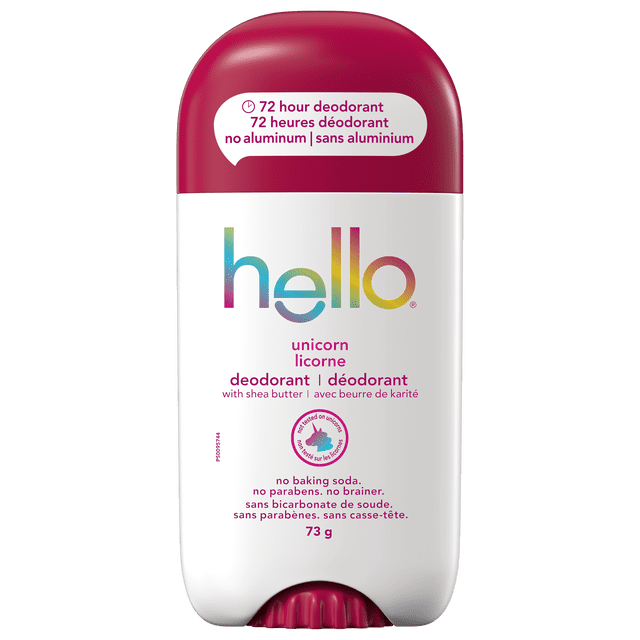 déodorant sans aluminium hello Licorne, beurre de karité, végétalien, bâton déodorant de 73 g