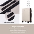 thumbnail image 2 of Travelhouse Ensemble de 4 Pcs de Valises Rigides, Valise Rigide Légère avec Cadenas TSA et Roues Pivotantes, Blanc, 2 of 6