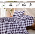 thumbnail image 5 of Ruvanti 100% Cotton Sheets - Crispy Cooling Percale Sheets For Split King Size Bed, Breathable & Durable Split King Sheet Set For Adjustable Bed, 16 Inches Deep Pocket Bed Sheets, Prussian, 5 Pieces, 5 of 5