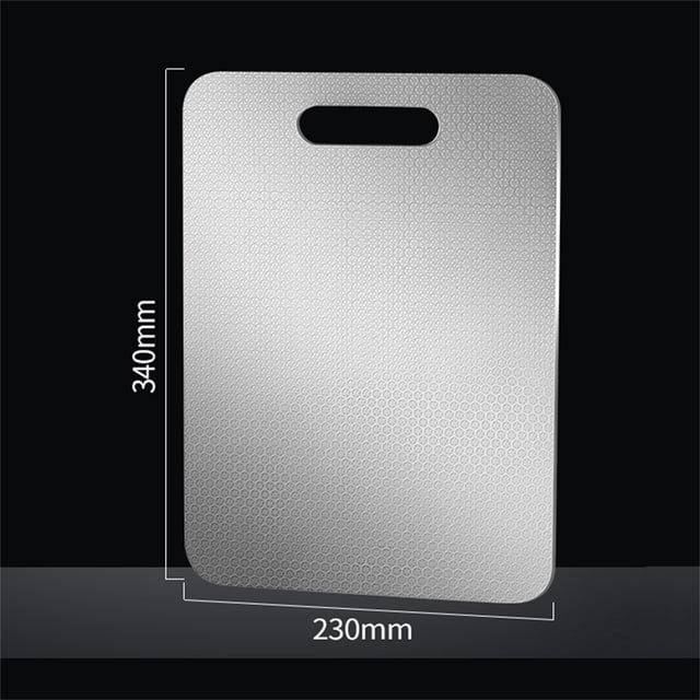 Chopping Board Double Sided Stainless Steel Kitchen Cutting Board With Hanging Hole Home Kitchen Chopping Board For Meat Vegetables Fruit