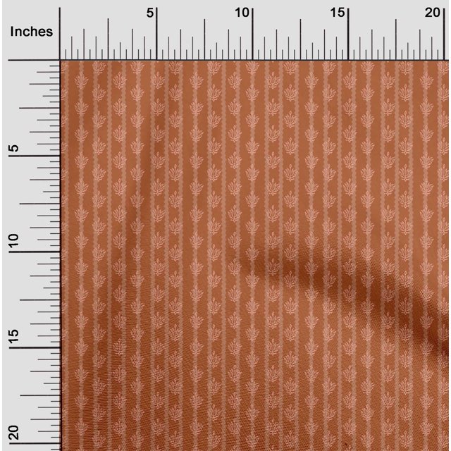 oneOone Viscose Chiffon Fabric Stripe & Floral Block Printed Craft Fabric BTY 42 Inch Wide