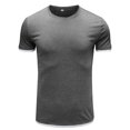 thumbnail image 4 of Black Muscle Shirt men Short-Sleeve Beefy Muscle Basic Solid Pure Color Blouse Tee Shirt Top, 4 of 5