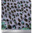 thumbnail image 1 of Soimoi Gray Velvet Fabric Artistic Insect & Leopard Animal Skin Print Sewing Fabric BTY 58 Inch Wide, 1 of 3
