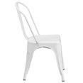 thumbnail image 3 of White Metal Indoor-Outdoor Stackable Chair, 3 of 9