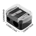 thumbnail image 2 of Boovnll Pencil Sharpener, Double-Hole Pencil Sharpener Office Stationery Student Pencil Sharpener Pencil Sharpener Manual Pencil Sharpener Plastic Roll, Sharpener, Colored Pencil Sharpener, 2 of 2