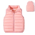thumbnail image 4 of MIASHUI Vestes d'Hiver pour Enfants Unisexes Bébé Col Montant Fermeture Éclair Sans Manches, Rose, 4-5 Ans, 4 of 4