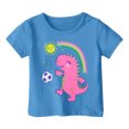 thumbnail image 1 of 6x T-Shirt Lépreux Filles Garçon et Fille Mode Décontractée Imprimé Col Rond Manches Courtes T-Shirt Haut, 1 of 3