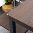 thumbnail image 4 of SOGES 4pcs Dining Table Set, Wood Dining Table with 2 Chairs & Bench w/ Storage Rack, 43inch Dining Table for Living Room Kitchen, Brown, 4 of 9