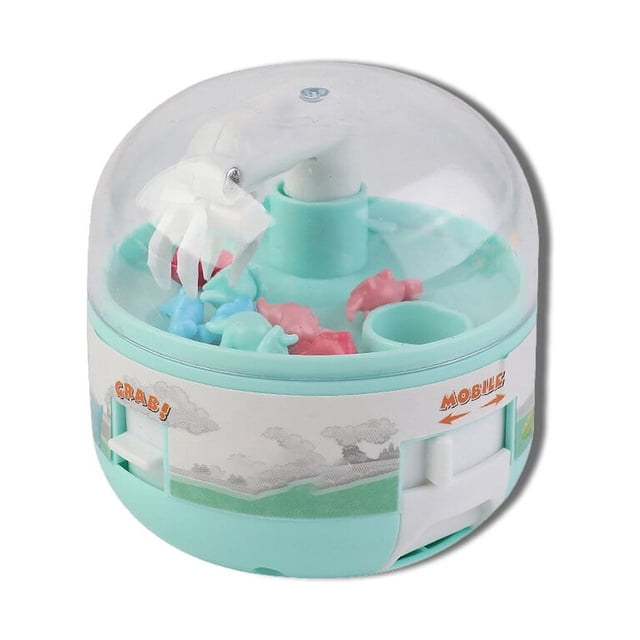 Mini Claw Machine Portable Reusable Household Developmental ABS Plastic Toy Animal Grabbing Machines Christmas Festival Gift Plaything Green