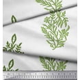 thumbnail image 2 of Soimoi Polyester Crepe Fabric Leaves & Floral Block Print Sewing Fabric Yard 52 Inch Wide, 2 of 3