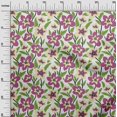 thumbnail image 3 of oneOone Polyester Lycra White Fabric Florals Craft Projects Decor Fabric Printed By The Yard 56 Inch Wide, 3 of 4