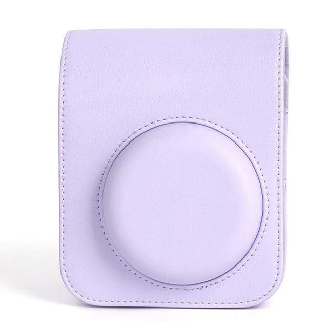 For Instax Mini 12 Camera Case Pu Leather Soft Protective Case Trave Bag For Fuji-Film Camera Bag With Shoulder Strap purple Mingyqi