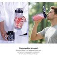 thumbnail image 3 of Cordless Portable Blender, 25 oz removable Vessel，Powerful Personal Blender, for Smoothies, Ice Crush, 4 Programs, Leakproof-Lid & Sip Spout, USB-C Rechargeable, Dishwasher Safe Parts, Black, 3 of 6
