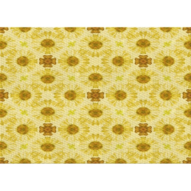 Ahgly Company Machine Washable Indoor Rectangle Transitional Yellow Area Rugs, 8' x 12'