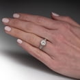 thumbnail image 2 of Bague de Fiançailles en Moissanite Ronde, Bague de Mariage en Pierre Précieuse 2,85 Ct, Bague en Moissanite Incolore, Bague pour Femme, Bague de Demande, 2 of 5