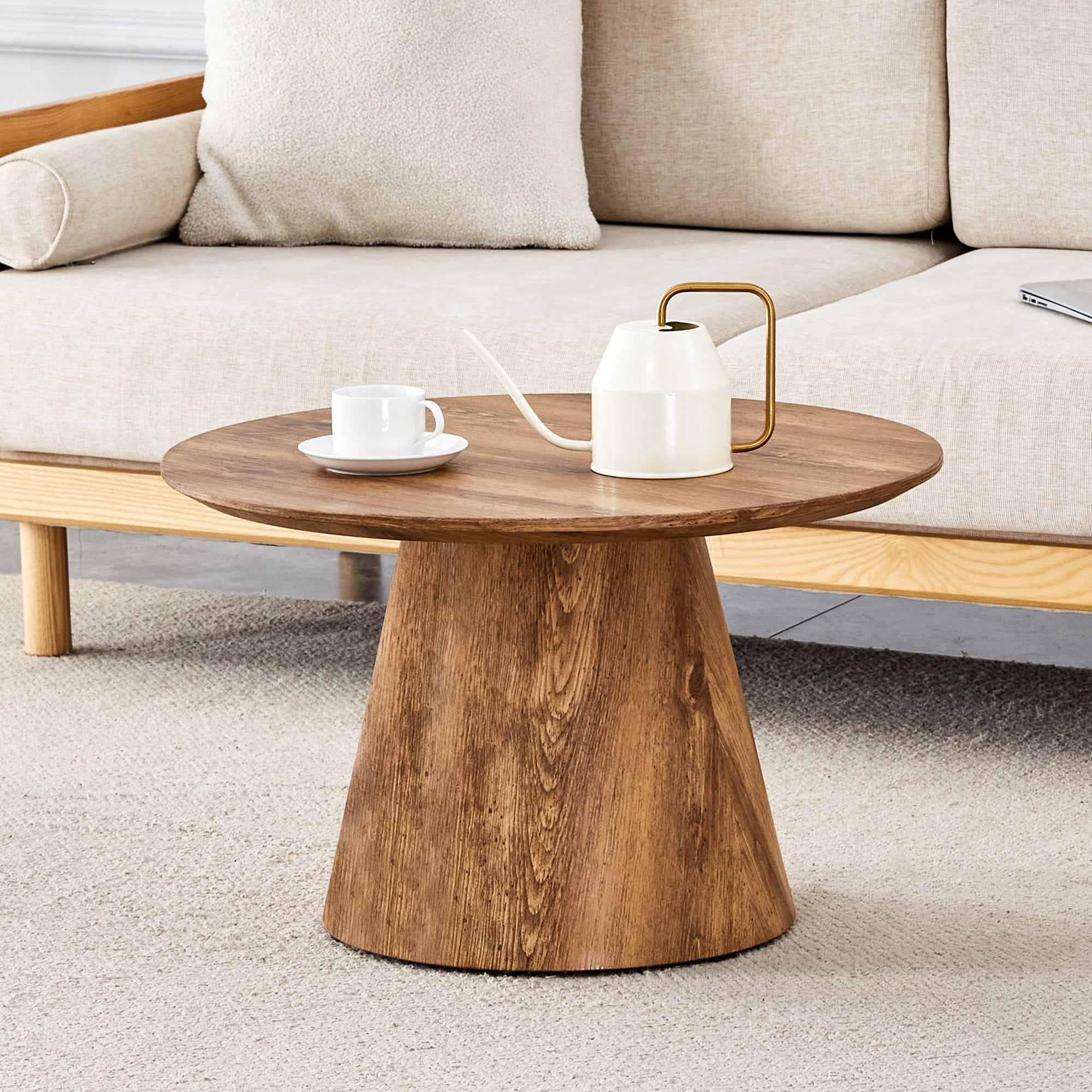 Table basse ronde Noble House 60 cm, design minimaliste, bois