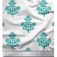 thumbnail image 1 of Soimoi Green Poly Georgette Fabric Leaves & Floral Block Decor Fabric Printed Yard 52 Inch Wide, 1 of 4