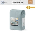 thumbnail image 3 of Mainstays Queen Comforter Set, Soft Lightweight & All Season, 3-Piece, Silver Blue, 3 of 12