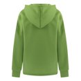 thumbnail image 4 of LUXUR Chandail en Molleton Femme à Capuche Chandail à Manches Longues Décontracté Col en V Vert TG, 4 of 4