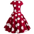 thumbnail image 5 of Ketyyh-chn99 Robes d'Été pour Femmes Robe d'Été Robes pour Femmes Robe Courte Décontractée Ample Confortable à Rayures à Manches Longues Longue Robe Rouge,2TG, 5 of 5