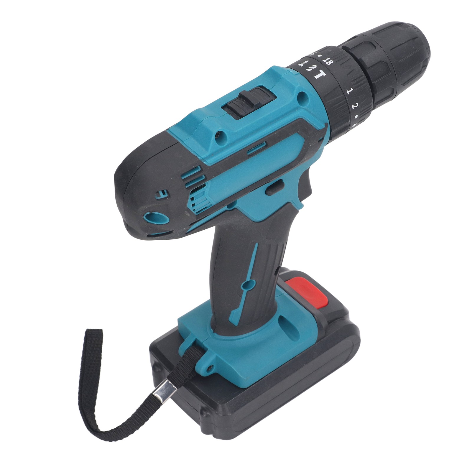 Brushless Motor Cordless Drill with 3/8" Keyless Chuck, 2-Speed Adjustable (0-1350 RPM), 18+1 Torque Settings, LED Work Light, and 2x 21V 1500mAh Batteries for Enhanced Portability and Efficiency.