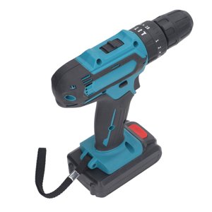 Perceuse sans fil de moteur sans brosse avec glissière sans clé de 3/8 po, 2-Speed Réglable (0-1350) RPM), 18+1 Réglages du couple, LED Lumière de travail, et 2x 21V 1500mAh Batteries pour une meilleure portabilité et efficacité.