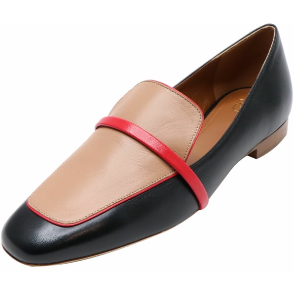 Malone Souliers Women's Jane Nappa Flat Black / Nude Red Ankle-High Leather Shoe - 7.5M