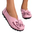thumbnail image 3 of B91xZ Mocassins à Enfiler pour Femmes Bout Rond Confort Légers Chaussures Habillées à Enfiler, Rose 8.5, 3 of 5