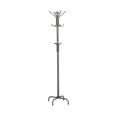 Monarch Specialties Coat Rack, Hall Tree, Free Standing, 12 Hooks, Entryway, 70"h, Bedroom, Metal, Grey, Contemporary, Modern