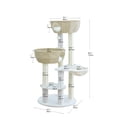 thumbnail image 2 of Home4Cat 48" Cat Tree with Two Handwoven Basket Bed, Hammock, Sisal Scratching Posts, Beige & Cream, 2 of 9