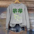 thumbnail image 5 of VKOYWKM Chandails de la Saint-Patrick à Manches Longues, Col Rond, Chandails à Enfiler, Hauts, Graphique « Lucky Four Leaf », Chandails de la Saint-Patty Cadeaux pour Dat, 5 of 5