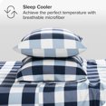 thumbnail image 3 of Bare Home Ultra-Soft Sheet Set - Premium 1800 Collection - Deep Pockets - 3-Pieces - Twin XL, Gingham Blue, 3 of 8