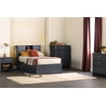 thumbnail image 3 of South Shore Asten Twin Bookcase Headboard with Storage and Sliding Doors, in Blueberry, 3 of 11