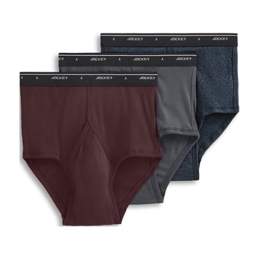 Jockey Men's 100% Cotton Classic Full Rise Brief - 3 Pack