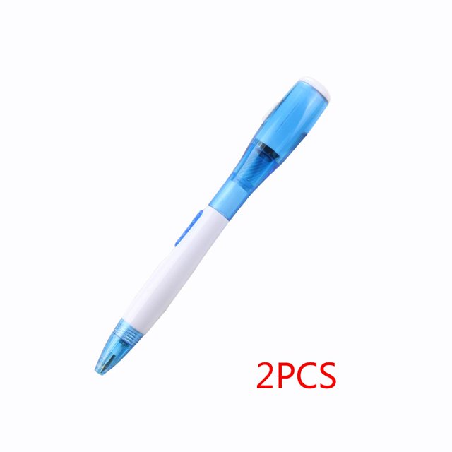 Maoww 2 Pcs Nouvelle Papeterie Lampe de Poche Led Multifonction Stylo à Bille