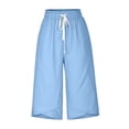 thumbnail image 4 of Timegard Women's High Waist Straight Leg Capri Pants with Pockets, Small, 4 of 5