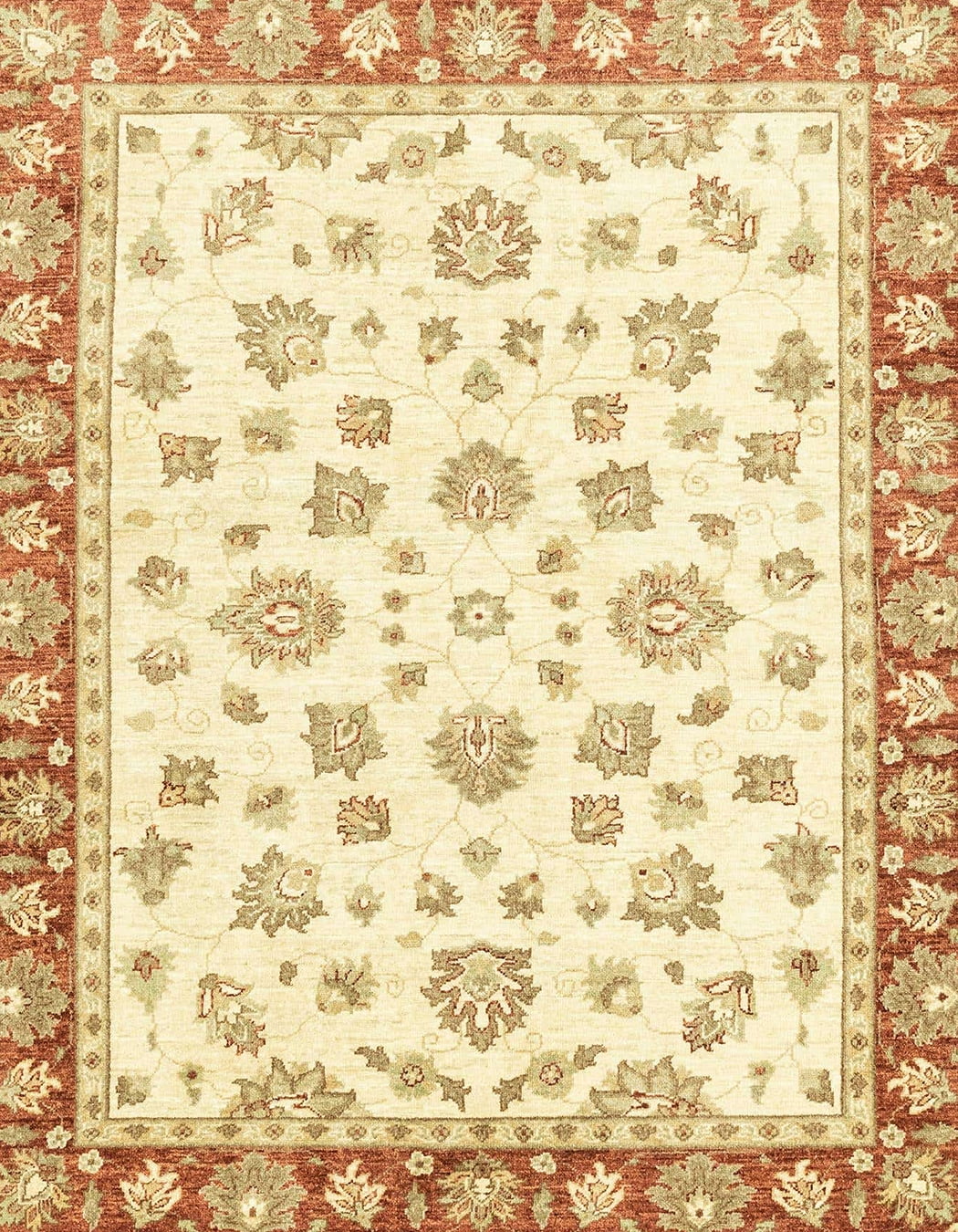 Ahgly Company Indoor Rectangle Abstract Yellow Oriental Area Rugs, 3' x 5'