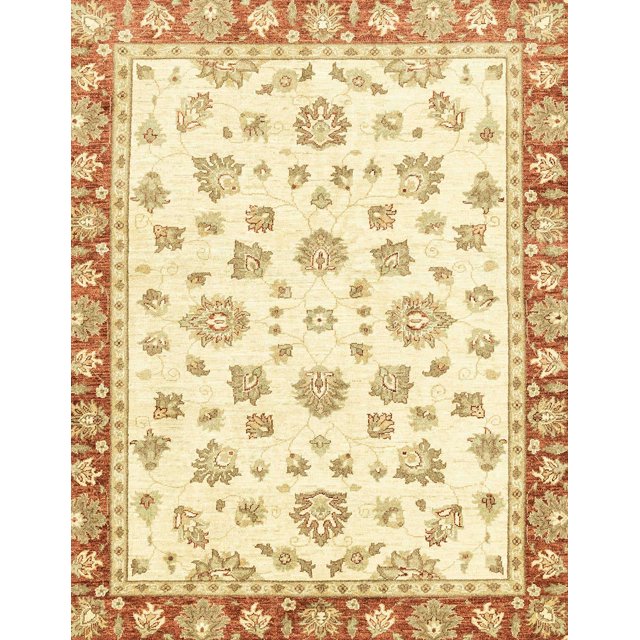 Ahgly Company Indoor Rectangle Abstract Yellow Oriental Area Rugs, 8' x 12'
