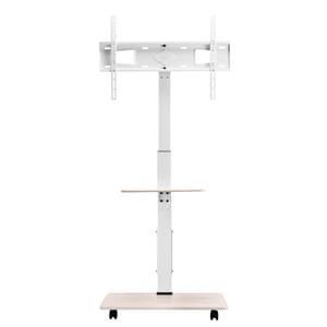KFFKFF TV Mont de support, mobile TV Panier pour écrans 32-70 pouces, 25° Rotation gauche-droite et réglable en hauteur TV Montez avec le bac, Max VESA 600x400mm