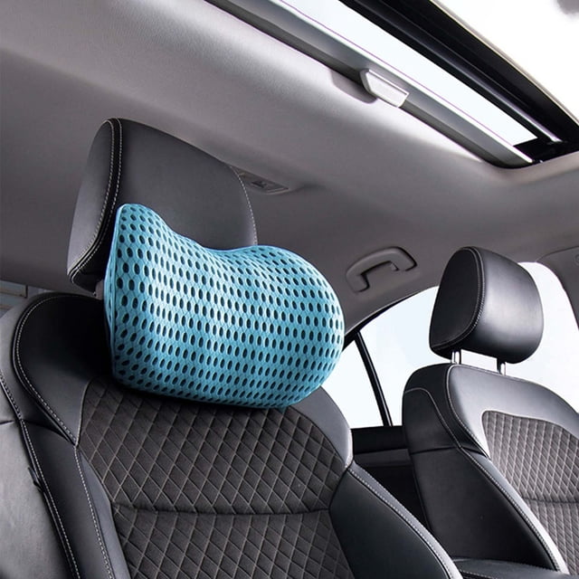 Foam Car Neck Pillow Protective Lumbar Back Support Breathable Car Headrest Cushion Relieve Stress Car Seat Pillow