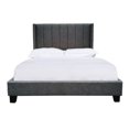 thumbnail image 3 of Topline Home Furnishings Upholstered Platform Bed in Dark Grey, 3 of 6