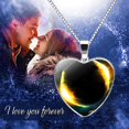 thumbnail image 2 of Solar System Planet Galaxy Glass Universe Heart shaped Pendant Necklace, 2 of 9