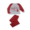 thumbnail image 4 of Matching Family Christmas Pajamas Family Pjs Tops Plaid Pants Matching Holiday Pajamas Set, 4 of 7