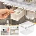 thumbnail image 1 of Cabinet Drawer Storage Box | Transparent Pull-Out Shelf Organizer for Bathroom | Space-Saving Under Cabinet Solution | Cosmetic & Swab Storage | Easy Access & Modern Design | Multipurpose | Includes, 1 of 9