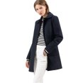 thumbnail image 4 of INSPIRE CHIC Women's Winter Single Breasted Mid Length Outerwear Overcoat Blue M, 4 of 8