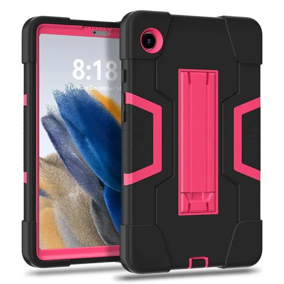 For Samsung Galaxy Tab A9 2023 8.7 inches Model number SM-X110 / SM-X115 Tablet case tablet cover for kids Tab A9 8.7" Black and Rose red A9 8.7) SM-X110 X115