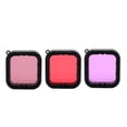 thumbnail image 2 of Ensemble de Filtres de Plongée, 3 Pcs Filtre de Plongée Rouge Rose Violet Filterfor Go Pro Hero Installation Sans Effort, 2 of 12
