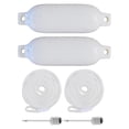 thumbnail image 1 of 2x Marine Boat Anti Collision with Inflatable Tools, Inflatable Mooring Buoy Dock Float for Sailboats Row Boats Boat Dock Yacht 2m White Rope, 1 of 10